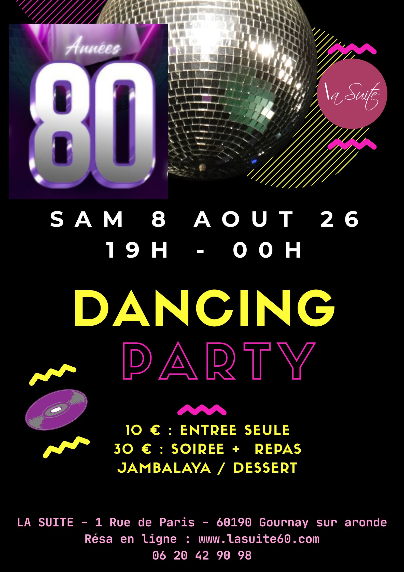 Flyer 80's - Sam 8 Aout 26